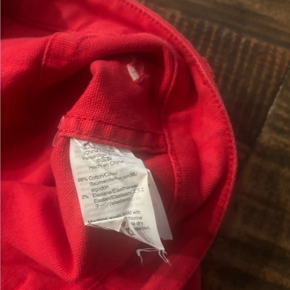 Madewell Cotton Canvas Jean Shorts Americana Red - Size 26 . Great concept! - Picture 10 of 12